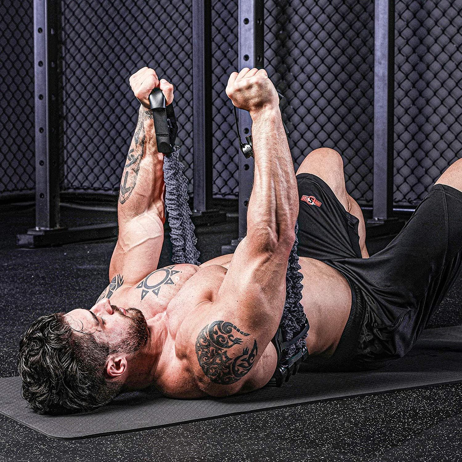 INNSTAR Portable Bench Press, Adjustable Push Up Resistance Bands, Chest Builder Workout Equipment, Arm Expander Resistance Training for Home Workout, Gym, Fitness,Travel Training-Patented Product