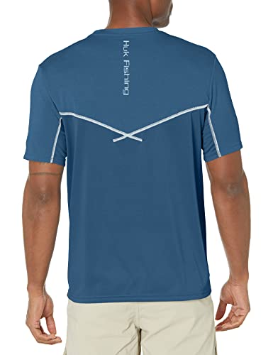 HUK Mens Icon X Short Sleeve Shirt|Fishing Shirt with Sun Protection