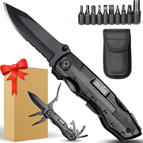 Gifts for Men Him Dad,Pocket Multitool Knife,Christmas Stocking Stuffers,Anniversary Birthday Gifts for Husband Boyfriend Guy Groomsmen,Fathers Day Dad Gifts,Cool Gadget for Hiking,Camping,Outdoor.