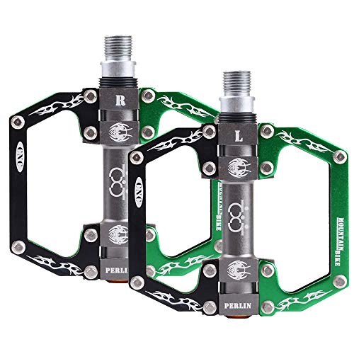Boruizhen Mountain Bike Pedals CNC Sealed Bearing Aluminium Alloy Flat Pedals 9/16 Road Bicycle Pedals for BMX MTB Bike