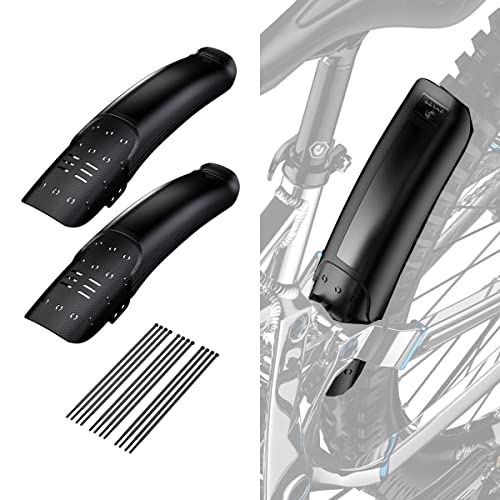 BEENOPT 2 PCs Universal Mountain Bike Fender, MTB Bicycle Fenders Rear + Front Mountain Bike Mud Guard Set, 14.37