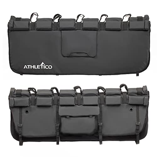 Athletico Tailgate Pad for Bikes - Truck Tailgate Bike Pads - Bike Tailgate Pad Carries Up to 6 Bikes - Protects Truck Bed & Mountain Bikes - Truck Bike Tailgate Pad with Backup Camera Opening