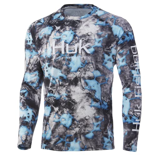 HUK Men's Pursuit Camo Vented Long Sleeve 30 UPF Fishing Shirt