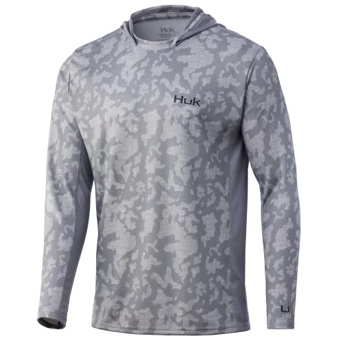 HUK Mens Icon X Camo Hoodie |UPF 50+ Long-Sleeve Fishing Shirt
