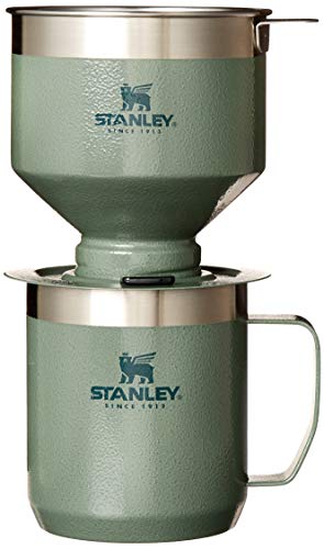 Stanley Camp Pour Over Coffee Brewer Set, Includes Legendary Camp Mug and Stainless Steel Coffee Dripper Cone, Paperless and Reusable