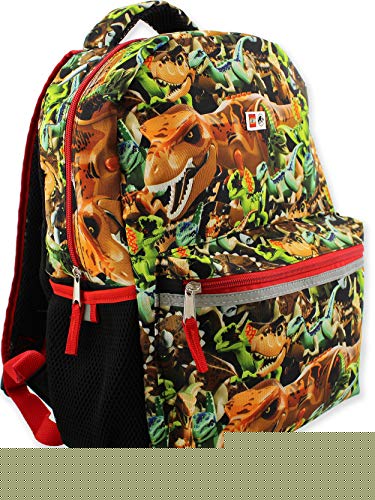 Lego Jurassic World Dinosaurs Boy's Adult's 16 Inch School Backpack (One Size, Lego Jurassic)