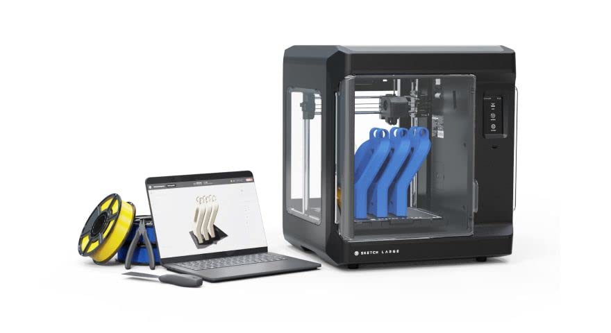 MakerBot Sketch Large Desktop 3D Printer Kit, ISTE-Certified Online Training Teachers and Students, Heated Flex Build Plate, Enclosed Chamber, Access Certified Lesson Plans, 8.7x7.9x9.8in Print Size
