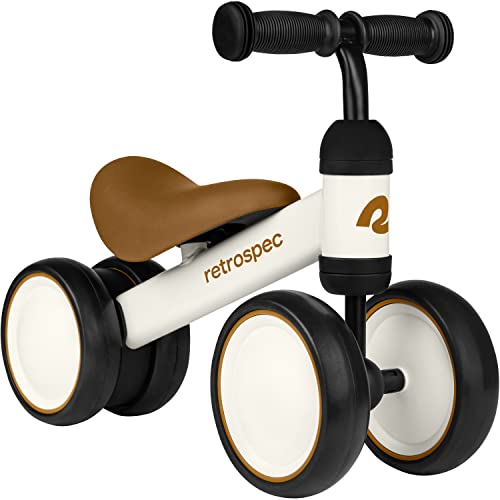 Retrospec Cricket Baby Walker Balance Bike with 4 Wheels for Ages 12-24 months - Toddler Bicycle Toy for 1 Year Old’s - Ride On Toys for Boys and Girls
