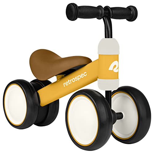 Retrospec Cricket Baby Walker Balance Bike with 4 Wheels for Ages 12-24 months - Toddler Bicycle Toy for 1 Year Old’s - Ride On Toys for Boys and Girls