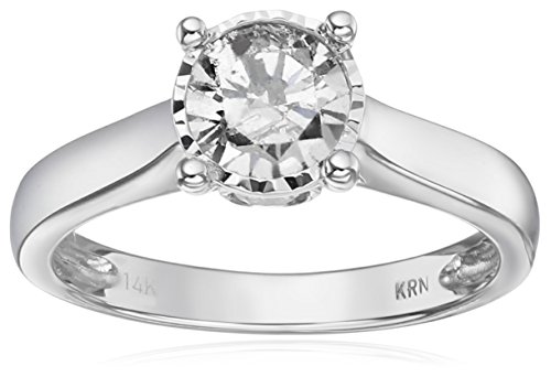 La4ve Diamonds 1.00 Carat Diamond,Prong set Engagement Ring In 14K Solid Gold. (I-J, I2-I3) Real Diamond Engagement Ring For Women | Gift Box Included (White, Yellow Gold)