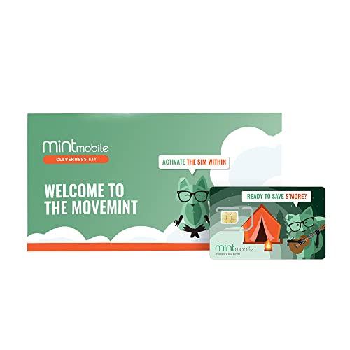 $25/Month Mint Mobile Wireless Plan | 12GB of 5G • 4G LTE Data + Unlimited Talk & Text for 3 Months (3-in-1 GSM SIM Card)