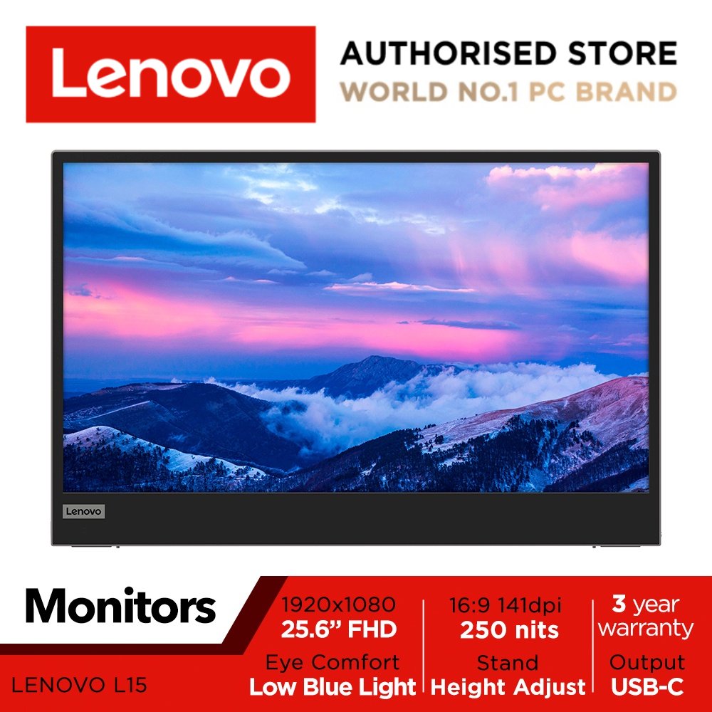 Lenovo L15 Mobile Monitor | 66E4UAC1WW | 15.6